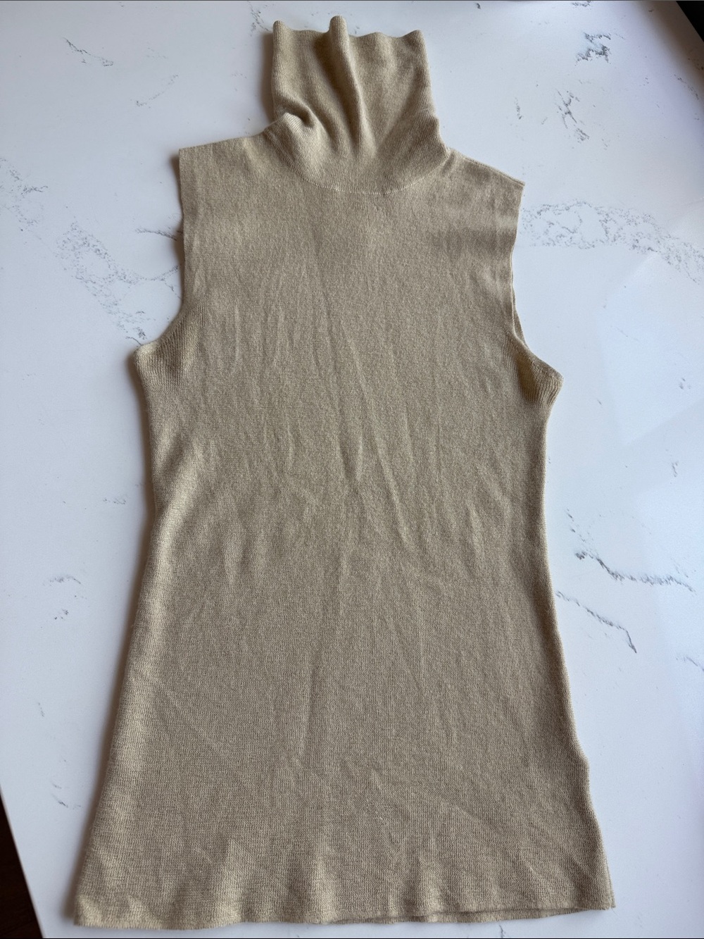 Ralph Lauren Black Label Wool Cashmere Blend Turtleneck Sleeveless Tank Medium